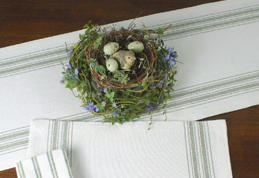 Grain Sack Sage Table Runner 45 In T4164009 - The Fox Decor